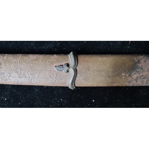 1014 - Star Lot : A Japanese WWII Katana sword with traditional shagreen Complete with original scabbard.