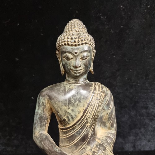 189 - Star Lot : A super heavy Bronze figure of a seated Buddha.