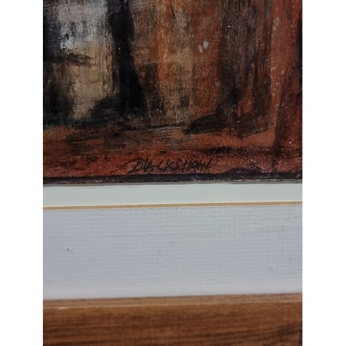 937 - Star Lot: A large abstract mixed media painting after 'Basil Blackshaw (Irish, 1932–2016)' mixed med... 