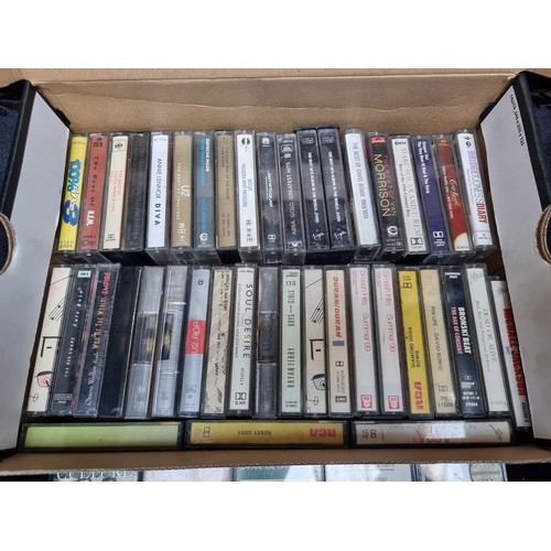 425 - Forty + music cassette tapes from well known artists such as Bowie x 3, Tears for fears, Madonna, An... 