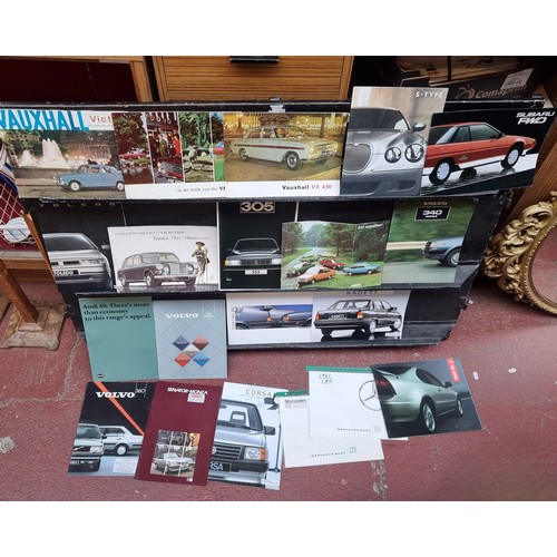 447 - A superb selection of approximately 60 original vintage Old Classic Car sales Brochures. Includes 'J... 