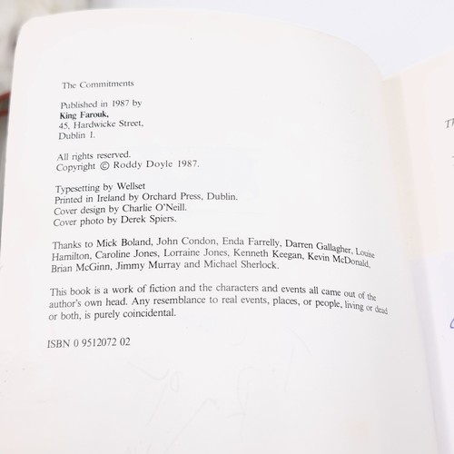 923 - Star Lot: A rare and incredible signed first edition of Roddy Doyle's 'The Commitments' published in... 