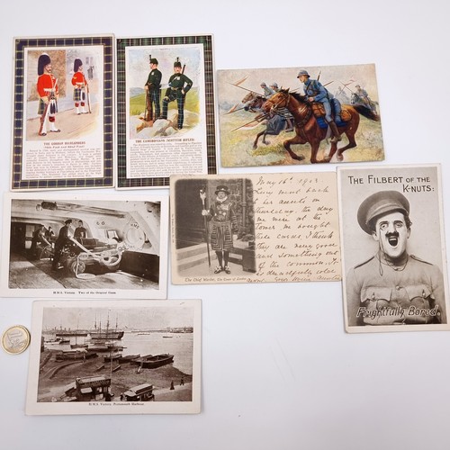 589 - Star Lot : A fabulous large collection of in excess of 50 antique ww1 era /vintage  military postcar... 