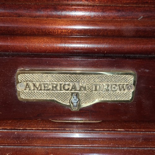 1137 - Star Lot: A fabulous American Drew roll-top desk featuring multiple drawers on the side, plenty of k... 