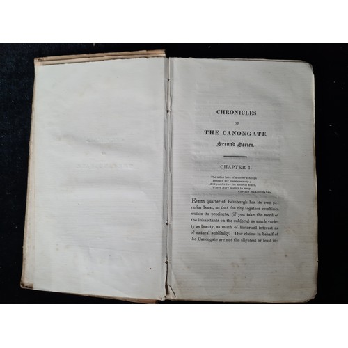 1070 - A First Edition in 3 Volumes 1828 Second series book titled 'Chronicles of the Canongate' by Sir Wal... 