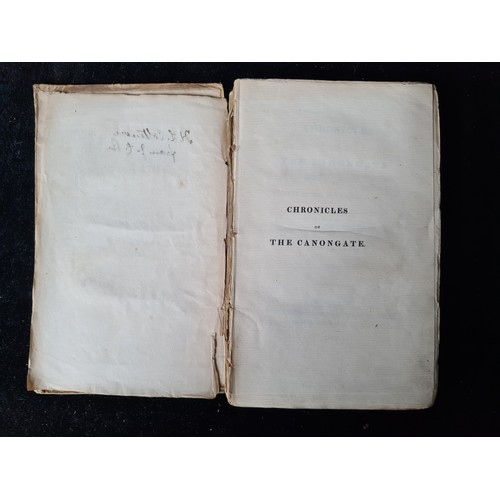 1071 - A First Edition in Two Volumes, First Series 1827 book titled 'Chronicles of the Canongate' by 'Sir ... 