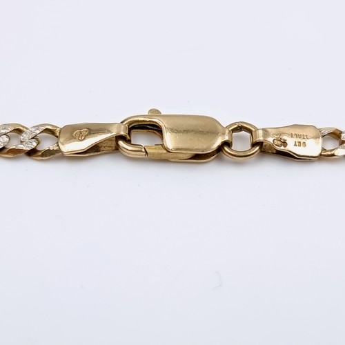 1221 - Star Lot: A very attractive Italian nine Star Lot : carat gold (375) bi-colour figaro chain necklace... 