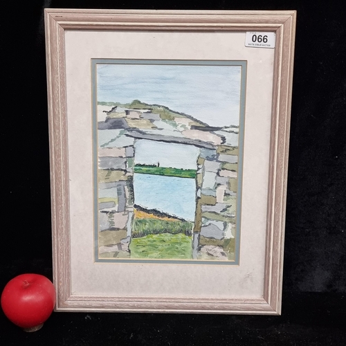 1416 - A sweet watercolour and gouache on paper painting. Features a view of the Dun Laoghaire coast. Rende... 