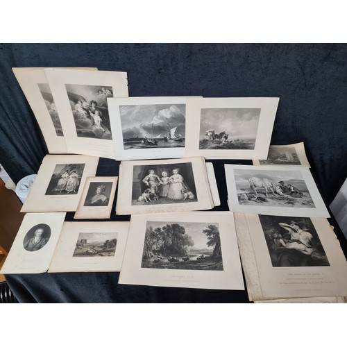 A very large collection of approximately 300 18th -19th century prints ...