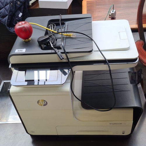 496 - HP PageWide Pro MFP 477dw, multifunction printer with touchscreen interface and network connectivity... 