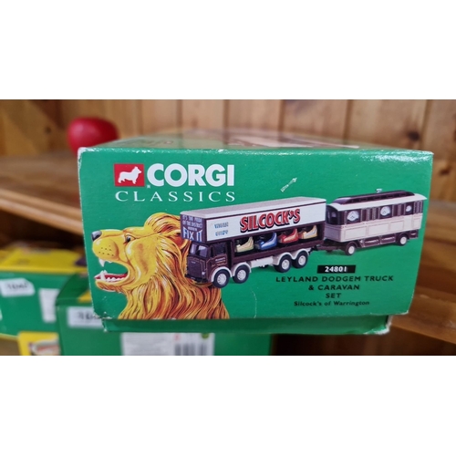 A boxed Corgi Showman's Dodgem truck and caravan set No.24801, together