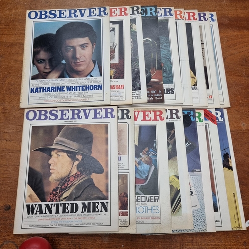785 - A superb selection of 20 1969 Observer Magazines, all in excellent condition.