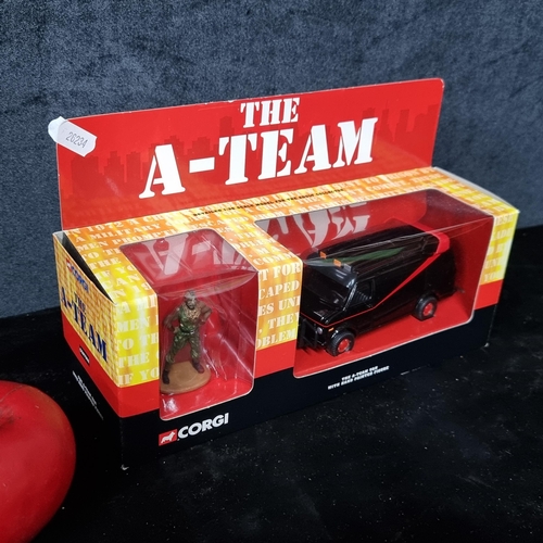 799 - An awesome highly collectible in box Corgi, A-Team van with hand painted figure of the legendary Mr ... 