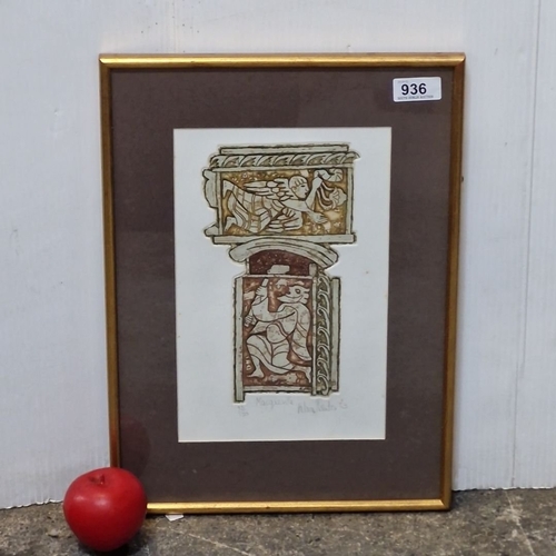 936 - A limited edition 93 / 150 hand signed etching titled 'Macqueville' by 'Valerie Thornton. Signed, nu... 
