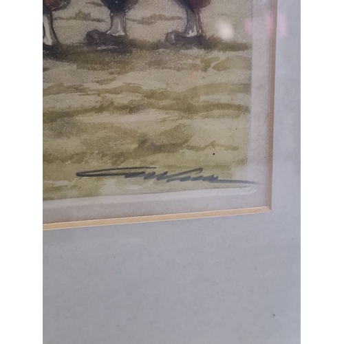 939 - A hand signed etching titled 'Le coup de l'Aventure!'. Features an hunting scene. Titled and signed ... 