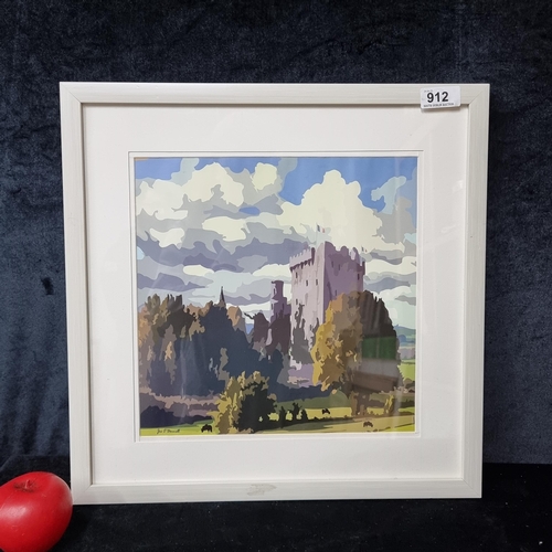 912 - A quality giclee print titled 'Castle in Galway' by 'Joe O'Donnell'. With Artist's bio to verso. Hou... 