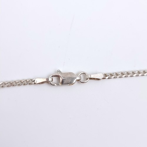 502 - A most attractive Chinese jade and sterling silver 925 dragon mounted pendant with bright cut silver... 