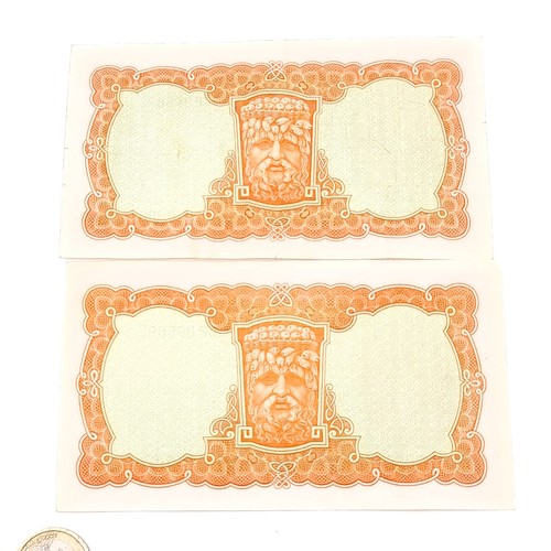 527 - Two Lady Lavery 10 shilling Irish bank notes. Dated 25.5.66 & 6.6.68. Graded fine.