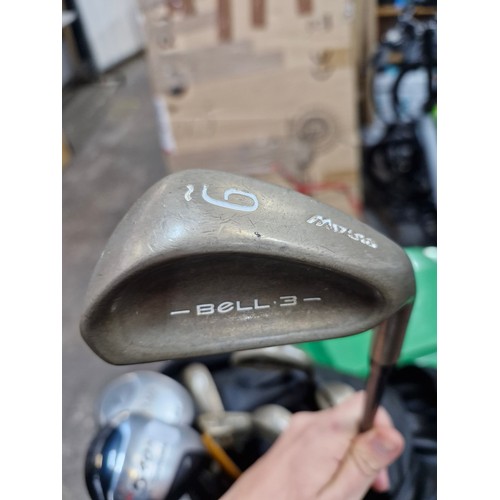 946 - A good set of Mizuno (top Japanese brand ) Irons and a Golf bag with multiple compartments