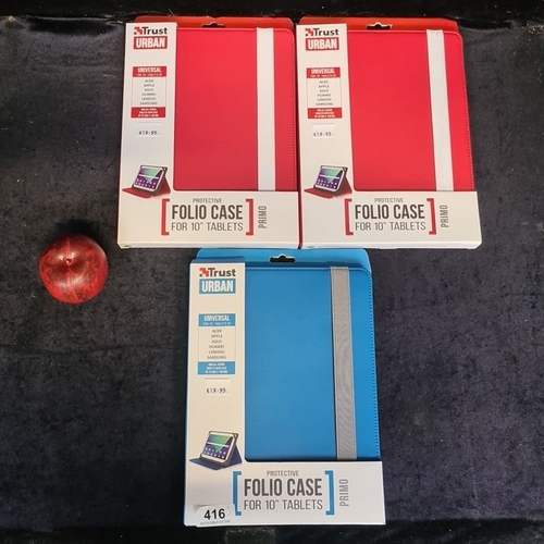 122 - Three Trust Urban Primo protective folio cases for 10