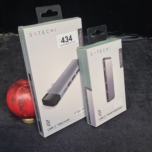 128 - Satechi USB-C Pro Hub with Ethernet & HDMI RRP 109.95, Satechi USB-C Passthrough Hub RRP €44.95, bot... 