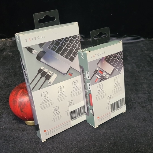 128 - Satechi USB-C Pro Hub with Ethernet & HDMI RRP 109.95, Satechi USB-C Passthrough Hub RRP €44.95, bot... 