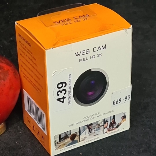 129 - Full HD 2K Web Cam, compatible with Windows 10/8/7 and Mac OS X.RRP €69.95
PREVIOUSLY IN AUCTION 18/... 