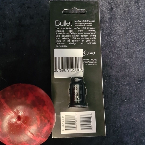 133 - Lot of 10 Jivo Bullet in-car USB chargers, micro-charger USB.
These items are brand new from an Iris... 
