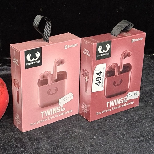 136 - Fresh 'n Rebel Twins 2 True Wireless Earbuds with eartip, Bluetooth, touch control, in original pack... 