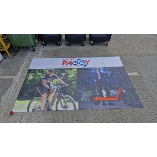 Five separate magnetic posters to create one large 'Electric Paddy' image. Total measurements - 337.5cm x 222cm