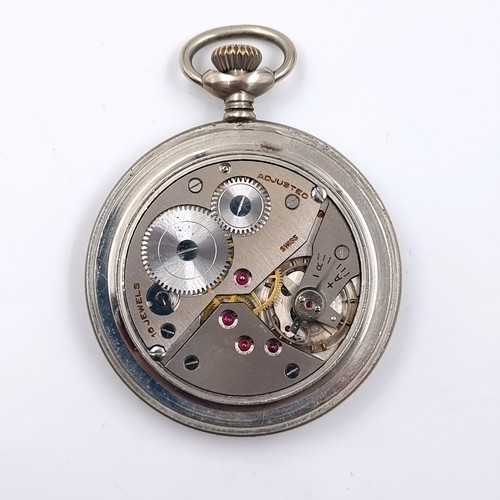 148 - An Ingersoll 16 jewel Yeoman pocket watch with engine turned inner case. Watch no. 814. Dated inscri... 
