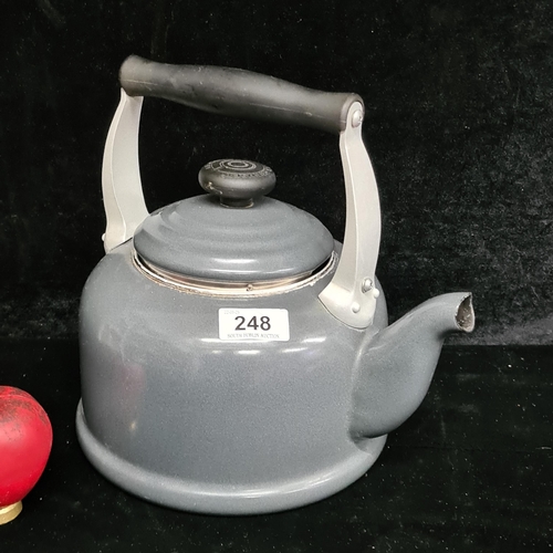 248 - A Le Creuset 2.1 Litres stove top enameled kettle.