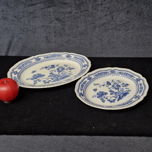 858 - Two vintage Mason's Ironstone serving platters in the 