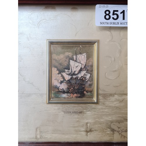 851 - Star Lot: A wonderful pair of 'Alice et Ernandez' handmade artistic silkscreen printing on gold back... 