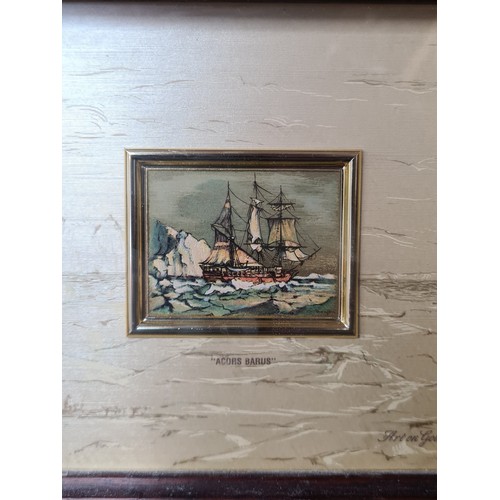 851 - Star Lot: A wonderful pair of 'Alice et Ernandez' handmade artistic silkscreen printing on gold back... 