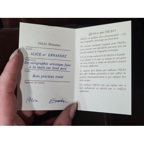 851 - Star Lot: A wonderful pair of 'Alice et Ernandez' handmade artistic silkscreen printing on gold back... 