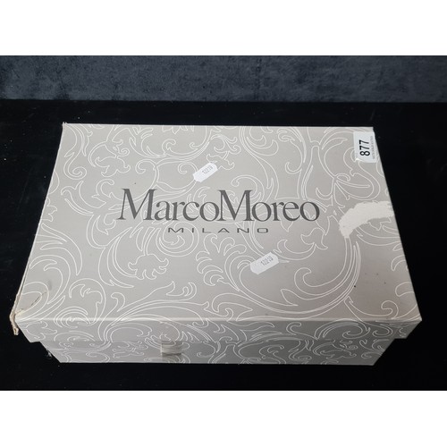 877 - A stylish pair of brand new men's Italian black leather Marco Moreo loafers. Brand new in original b... 