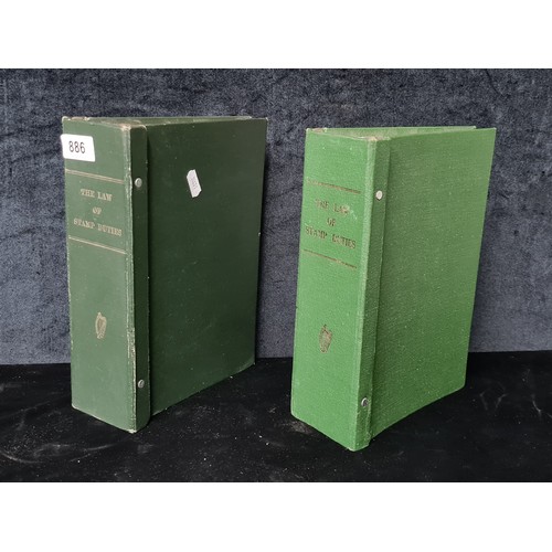 886 - Two fascinating Irish volumes of 'The Law Of Stamp Duties' containing the stamp acts, 1891 and amend... 