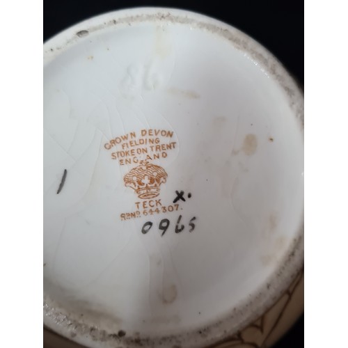 901 - A very pretty antqiue hand painted vintage Crown Devon urn shaped vase. In good order.