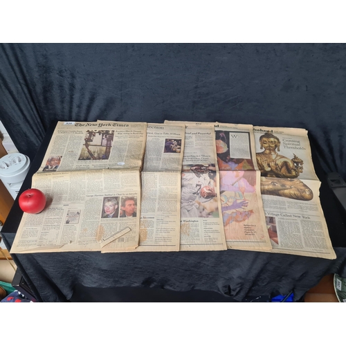 939 - A collectible copy of The New York Times newspaper dating to the 31st of December, 1999. On the eye ... 