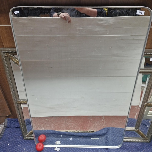 A large Industrial style wall mirror. Housed in a chrome frame. MM - 80CM x 120CM.
Previous in auction on 29.05.25 with Lot no. 379