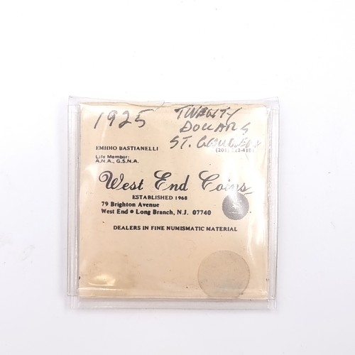 26 - Super Star Lot: A fantastic 1925 United States of America Twenty Dollar gold coin mounted in a nine ... 