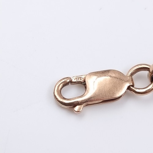 34 - Star Lot: A heavy nine carat gold 375 rose gold bracelet. Weight 13.72 grams.

There is an excellent... 