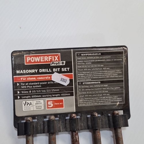 Four-piece lot comprising Powerfix Profi 5-piece SDS-Plus masonry drill ...
