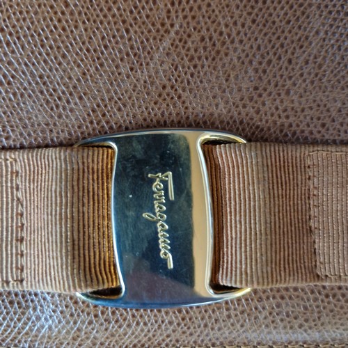 A Stunning vintage designer Salvatore Ferragamo embossed Lizard