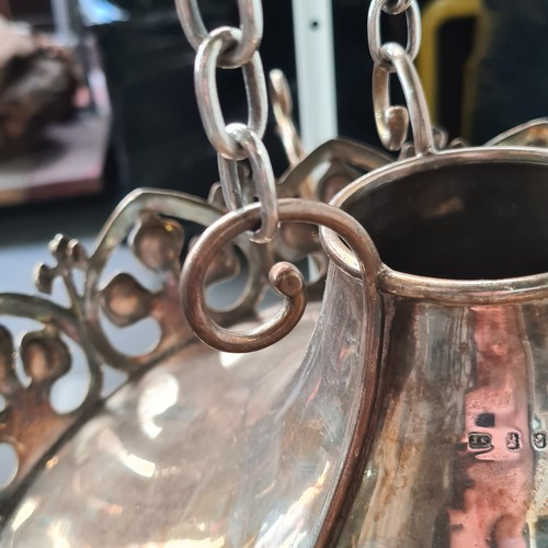 1222 - Super Star Lot: An exceptional antique Irish silver substantial religious sanctuary lamp, masterfull... 