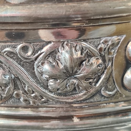 1222 - Super Star Lot: An exceptional antique Irish silver substantial religious sanctuary lamp, masterfull... 