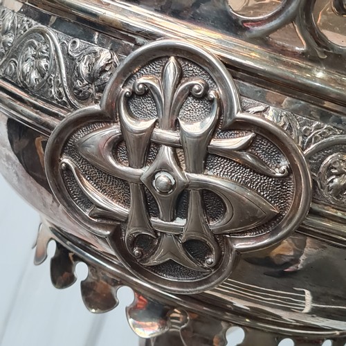 1222 - Super Star Lot: An exceptional antique Irish silver substantial religious sanctuary lamp, masterfull... 