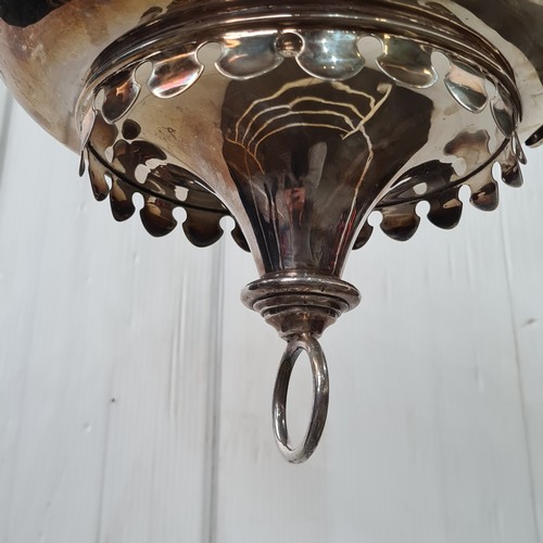 1222 - Super Star Lot: An exceptional antique Irish silver substantial religious sanctuary lamp, masterfull... 