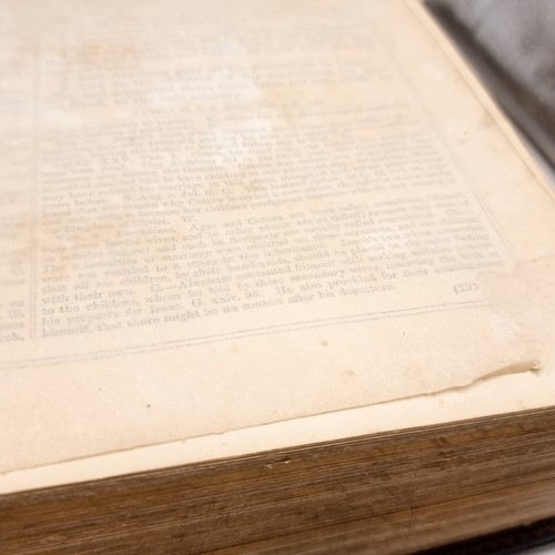 1223 - Star Lot: A superb example of an antique very large Holy Bible with beautiful plates, protected by r... 
